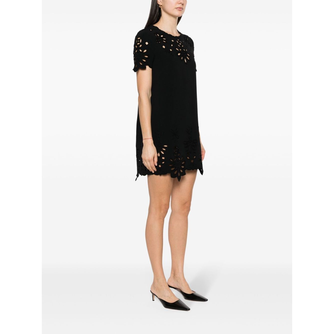 Ermanno Scervino Embroidered cotton short dress