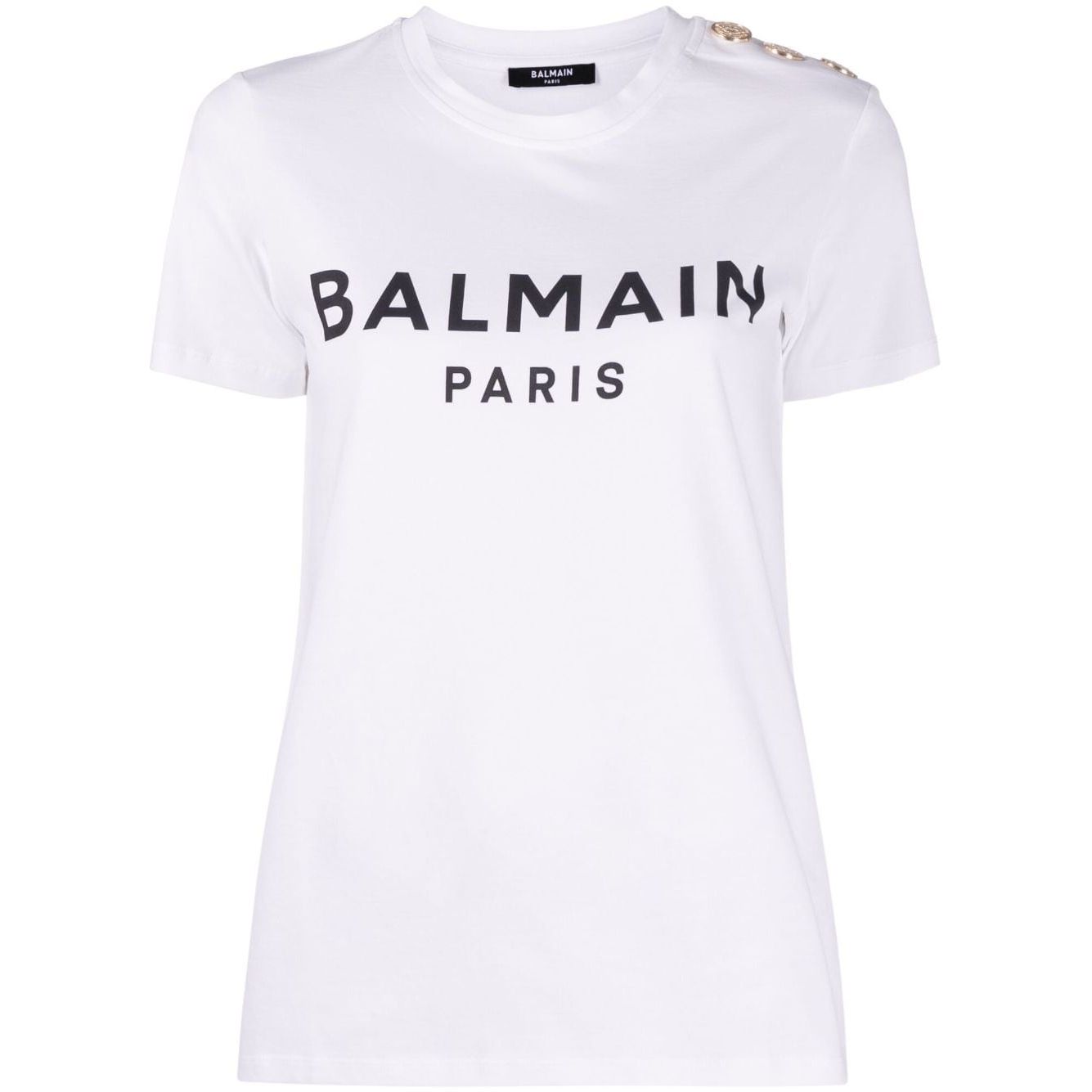 Balmain T-shirt with Balmain Paris print Topwear