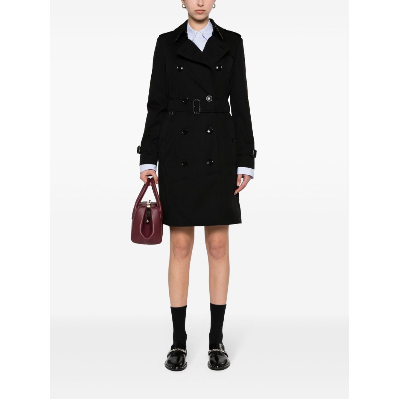 Burberry gabardine-weave trench coat
