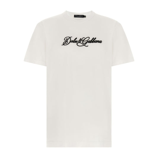 Dolce & Gabbana White Cotton T-Shirt