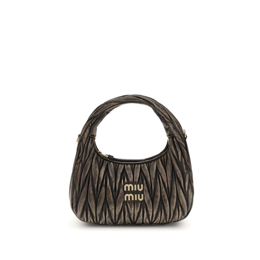 Miu Miu BrownThe Wander Bag In Quilted Leather