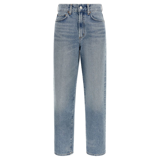Agolde Blue Cotton Straight-Leg Jeans
