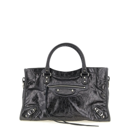 Balenciaga Silver Lamb Leather Handbag