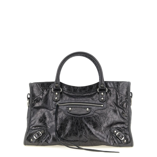 Balenciaga Silver Lamb Leather Handbag