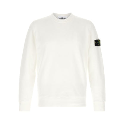 Stone Island White Cotton Sweatshirt