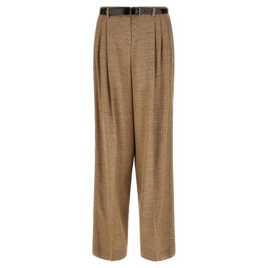 Dolce & Gabbana Beige Viscose Casual Pants