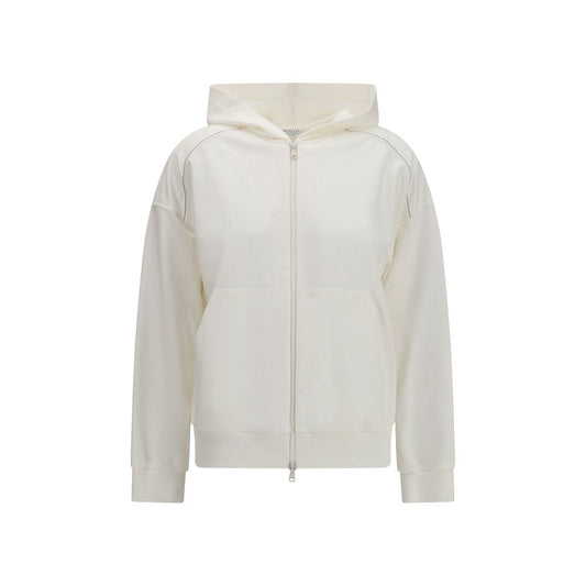 Brunello Cucinelli White Cotton Sweatshirt