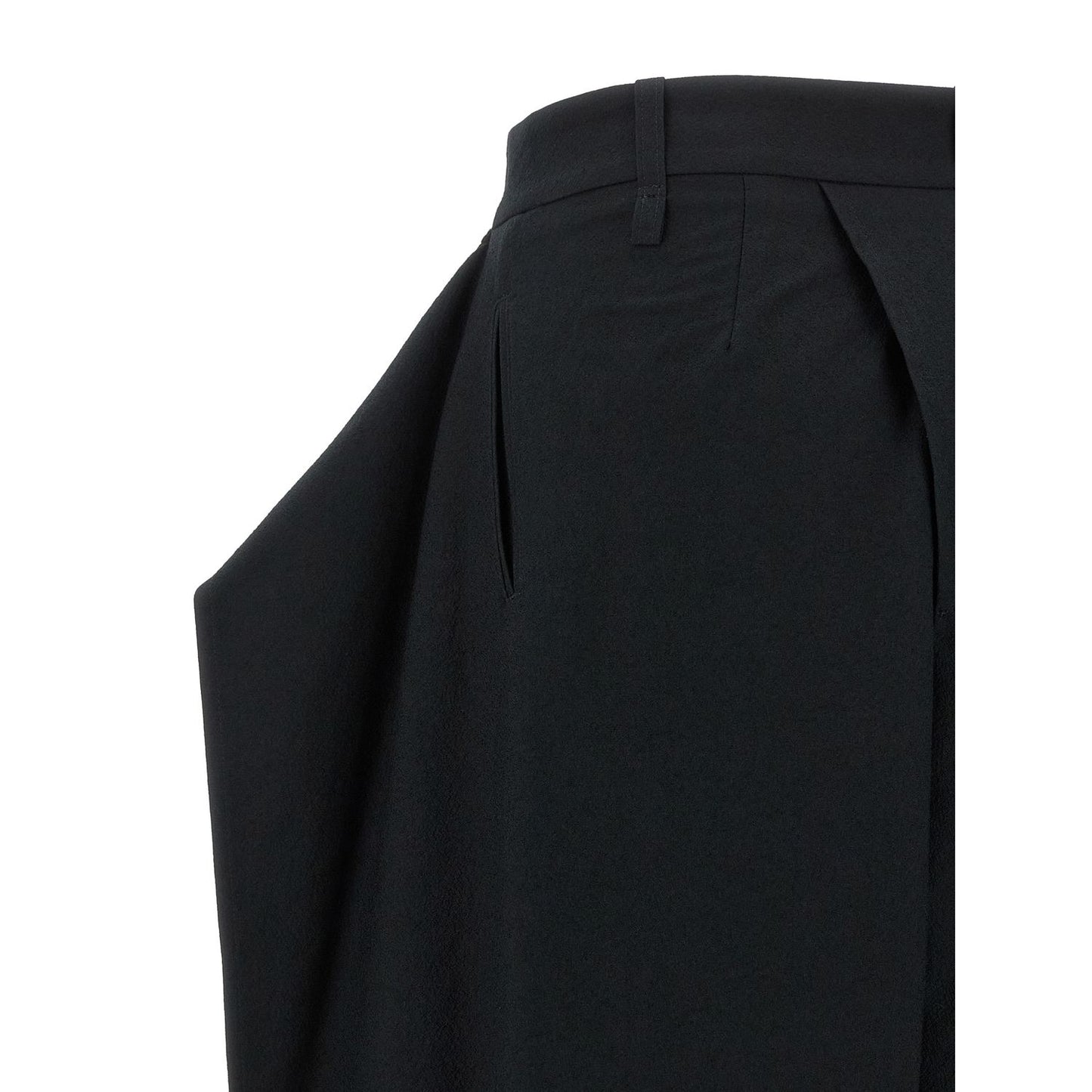 Issey Miyake Black Polyester Casual Pants