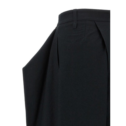 Issey Miyake Black Polyester Casual Pants