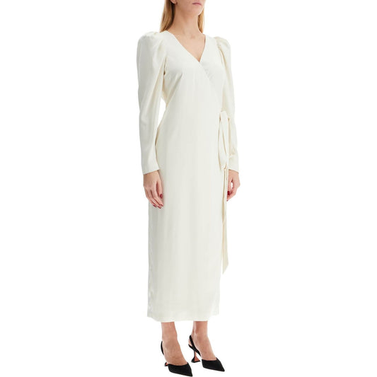 Rotate wrap midi dress with a wrap