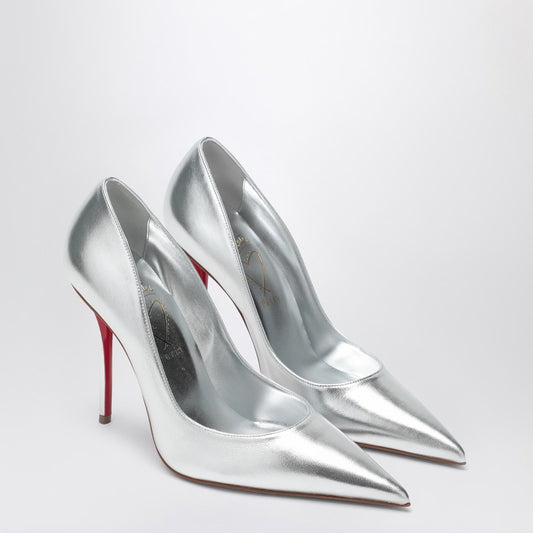 Christian Louboutin Miss Z pumps in silver laminated nappa leather