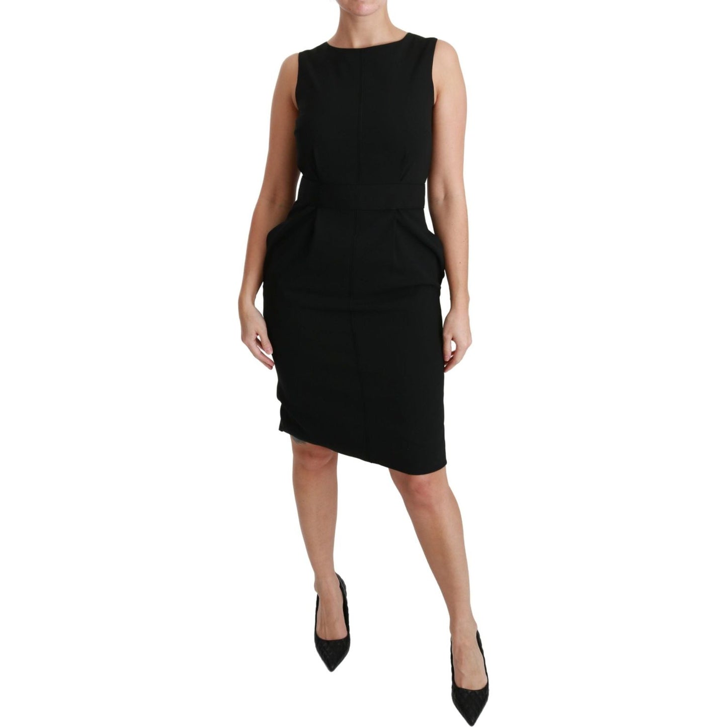Dolce & Gabbana Black Sheath Stretch Formal Dress