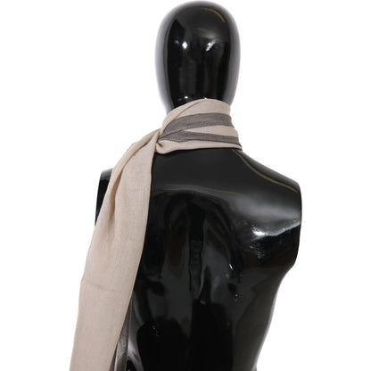 Costume National Beige Women Cotton Shawl Scarf Wrap Shawl Scarves