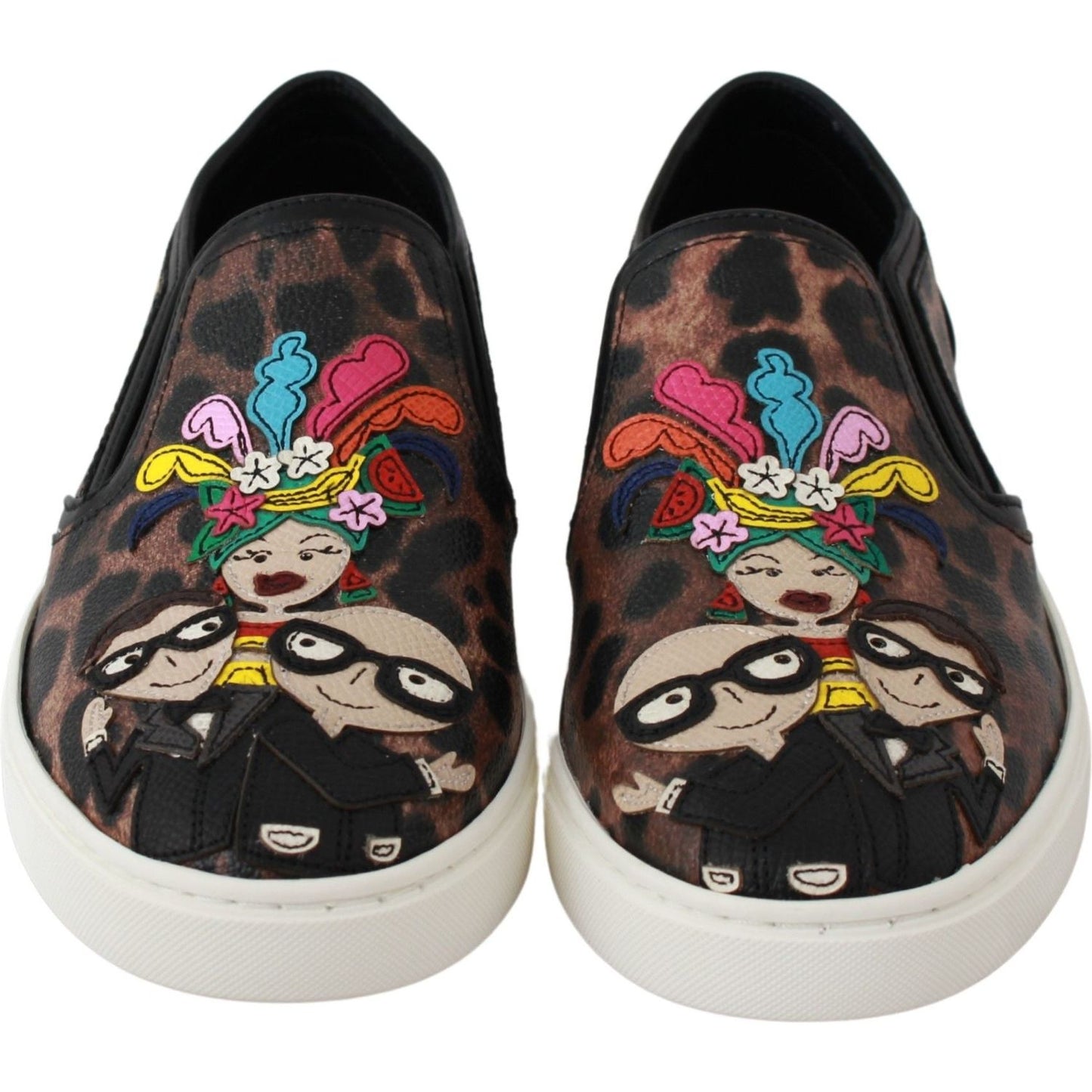 Dolce & Gabbana Leather Leopard #dgfamily Loafers Shoes LA6525-36.5