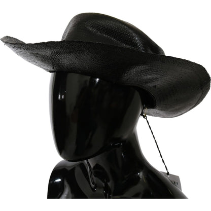 Costume National Black Wide Brim Cowboy Solid Hat Hat