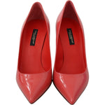 Dolce & Gabbana Elegant Dark Pink Patent Leather Pumps Dolce & Gabbana Brown