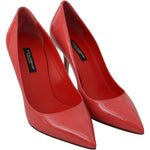 Dolce & Gabbana Elegant Dark Pink Patent Leather Pumps Dolce & Gabbana Brown