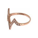 Nialaya Pink Gold 925 Silver Womens Clear Ring SIG19104-US4