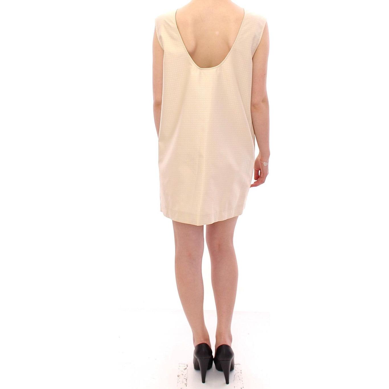 Andrea Incontri Beige Sleeveless Shift Mini Dress GSS10721-2