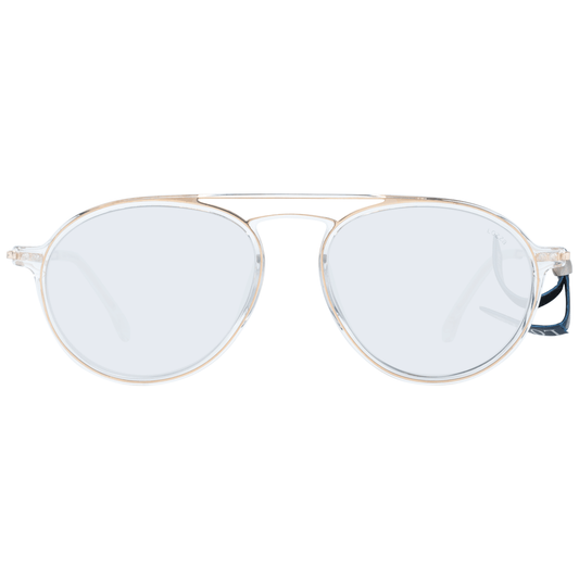 Lozza Gold Unisex Aviator Sunglasses with Transparent Lenses, Metal & Plastic Frame, Full-Rim, 100% UV Protection