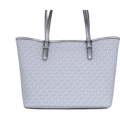 Michael Kors Jet Set Girls Print Medium Signature PVC Carryall Shoulder Tote Handbag (Bright White Multi) WOMAN TOTES