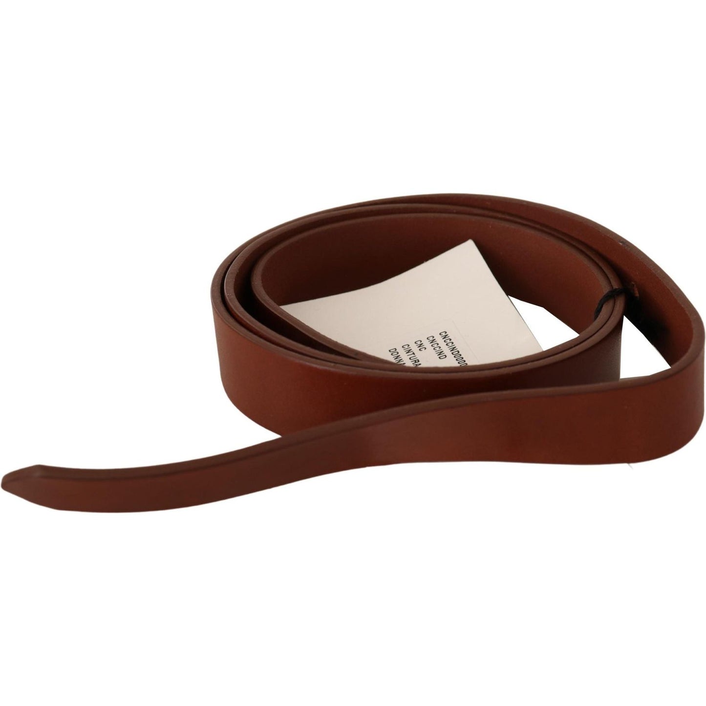 Costume National Brown Leather Silver Fastening Belt WOMAN BELTS