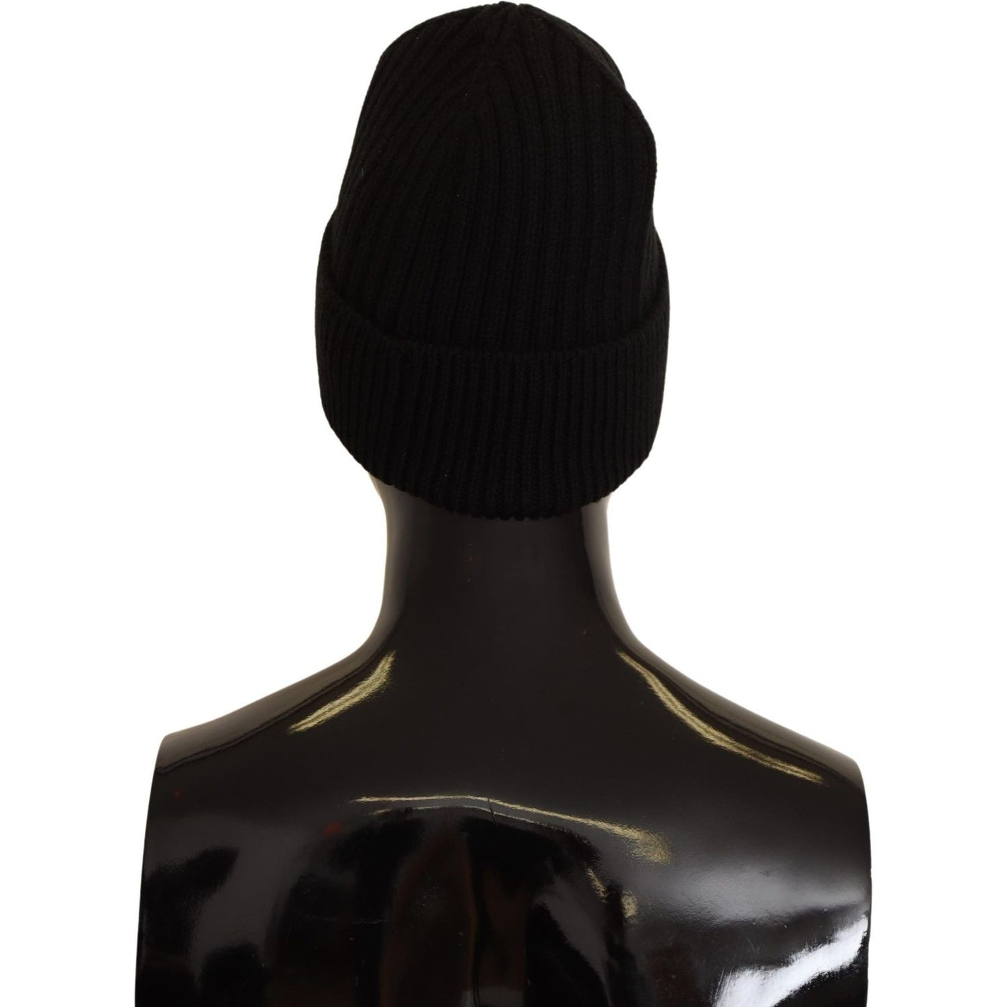 Dolce & Gabbana Black Wool Knit Women Winter Hat Beanie Hat