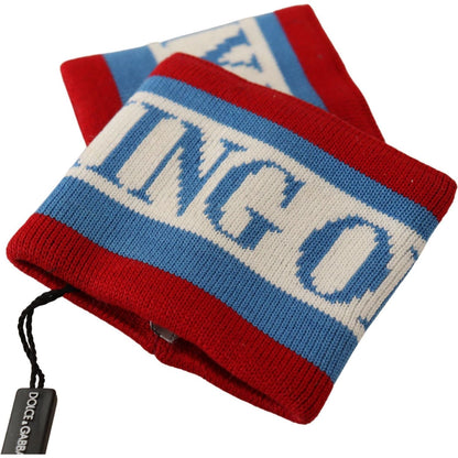 Dolce & Gabbana Multicolor King Of My Life Cashmere Wristband