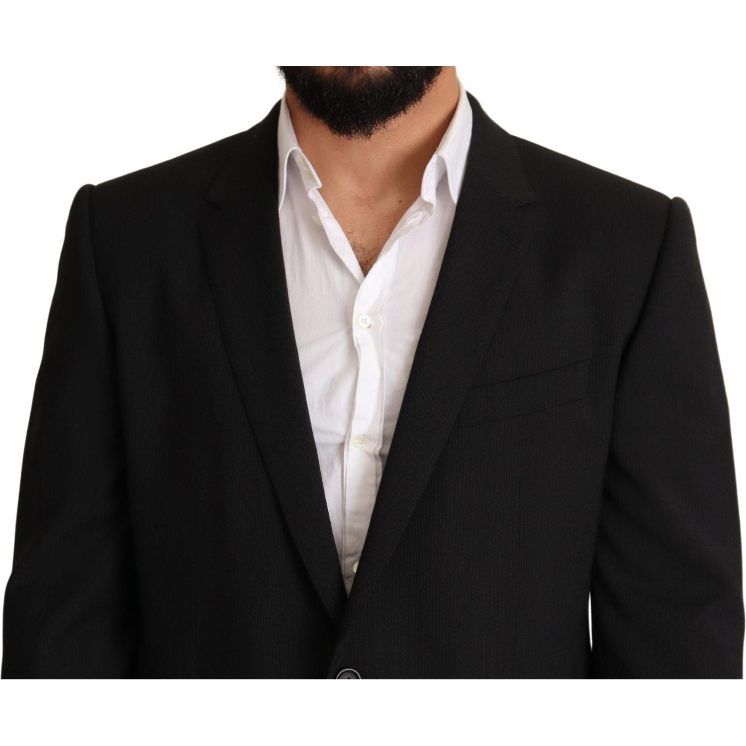 Dolce & Gabbana Black Striped MARTINI Jacket Blazer