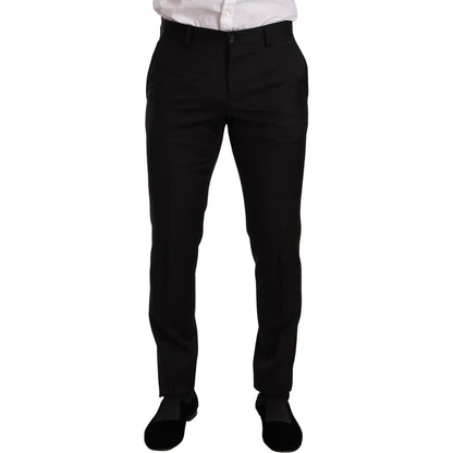 Dolce & Gabbana Black Check MARTINI SLIM FIT 2 Piece Suit Suit