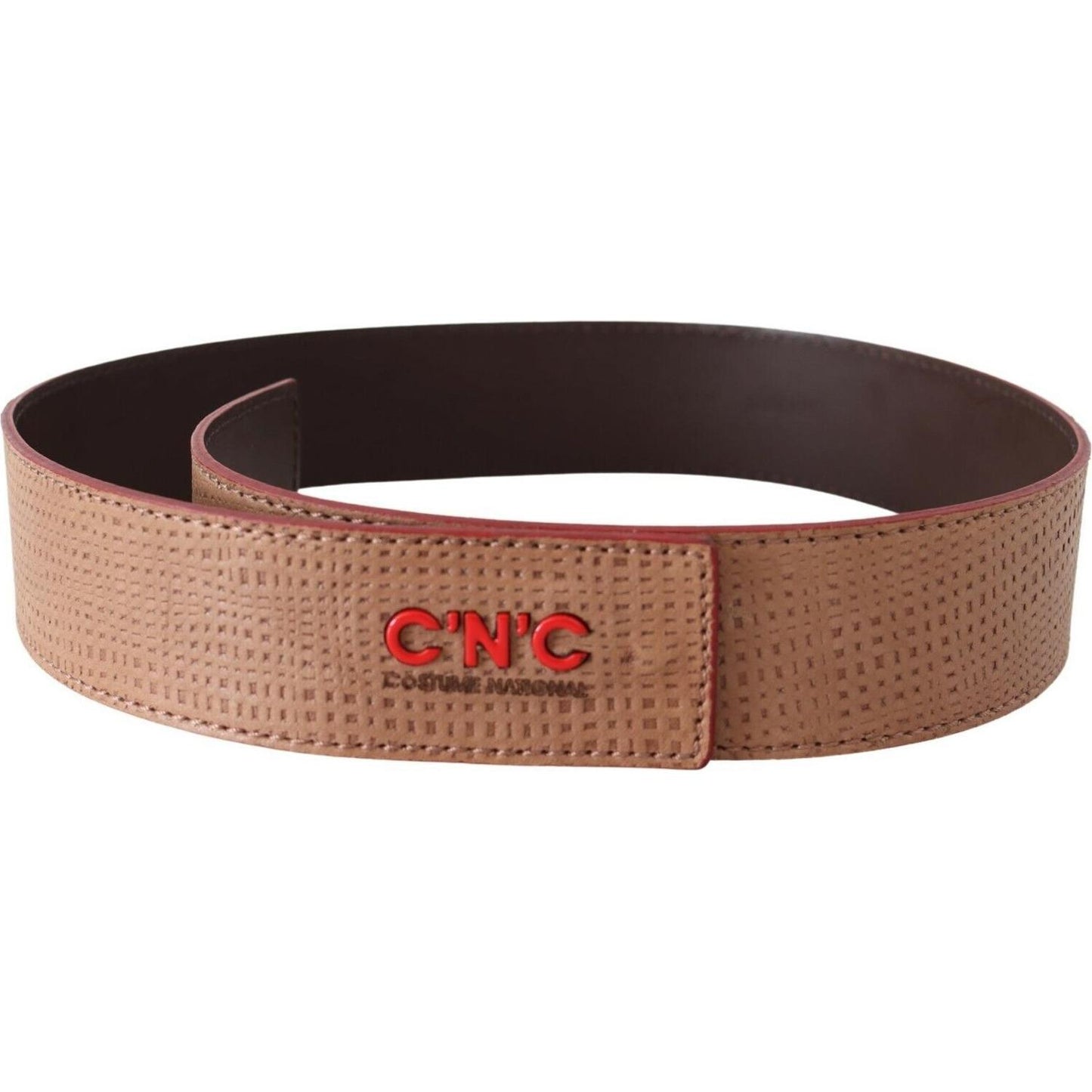 Costume National White Leather Logo Fashion Waist Belt WOMAN BELTS