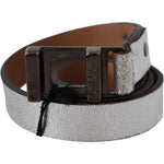 Costume National Elegant Silver Leather Fashion Belt Costume National Dark Slate Gray
