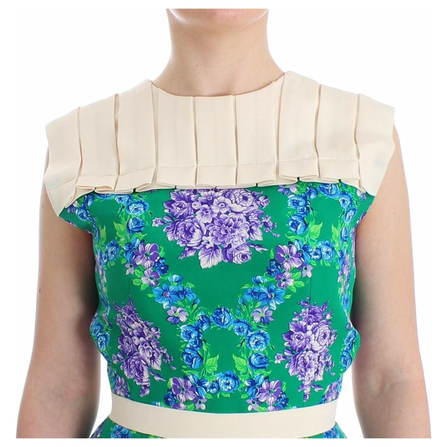 Caterina Gatta Multicolor Dress Gown Floral Sleeveless Gown WOMAN DRESSES