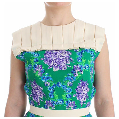 Caterina Gatta Multicolor Dress Gown Floral Sleeveless Gown WOMAN DRESSES