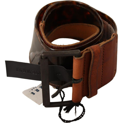 Ermanno Scervino Dark Brown Leather Buckle Waist Belt WOMAN BELTS
