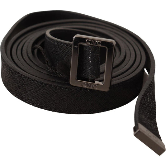 Costume National Black Leather Metal Buckle Waist Belt WOMAN BELTS