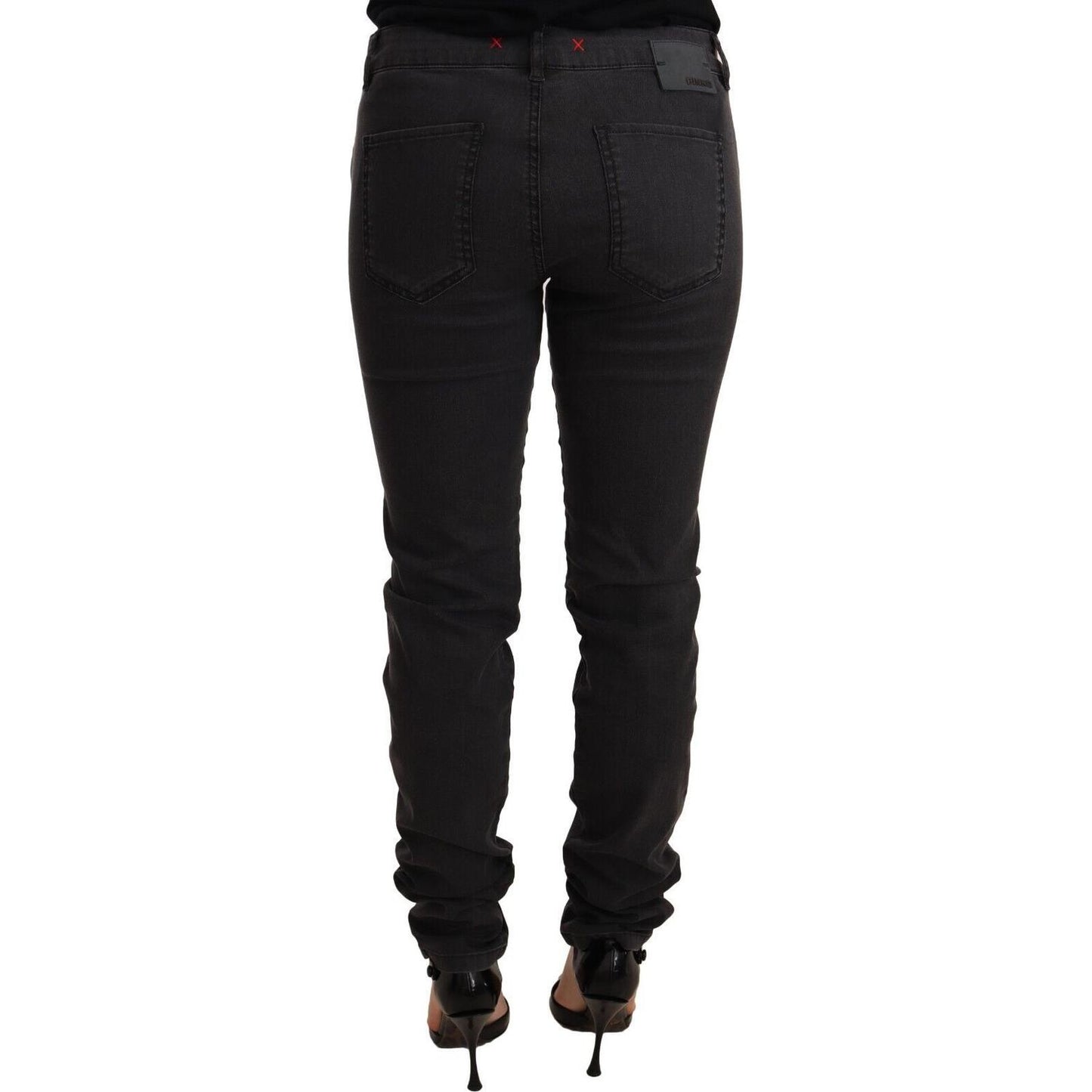 PINKO Black Cotton Stretch Skinny Mid Waist Women Denim Jeans PAN71207-29