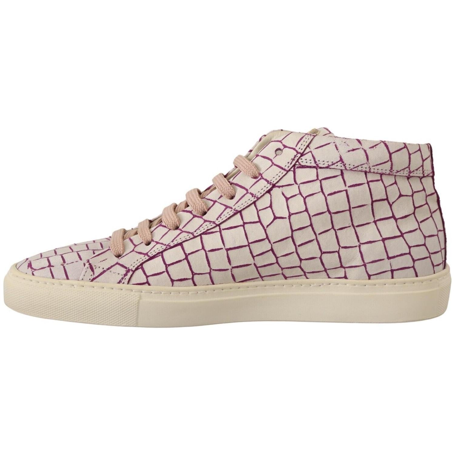 HIDE & JACK White Bordeaux Leather Casual Lace Up Sneakers Shoes