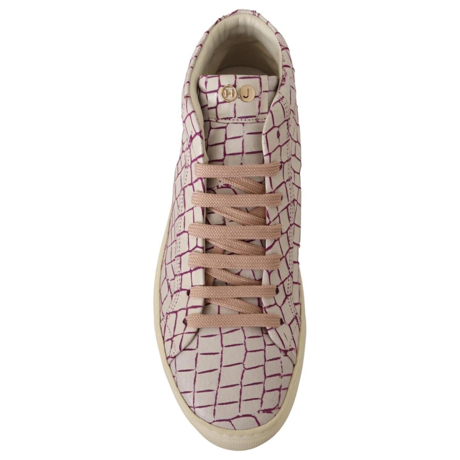 HIDE & JACK White Bordeaux Leather Casual Lace Up Sneakers Shoes