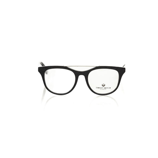 Frankie Morello Black Acetate Unisex Eyeglass Frame
