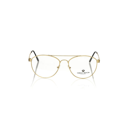 Frankie Morello Gold Metallic Unisex Frame Eyeglasses