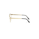 Frankie Morello Gold Metallic Unisex Frame Eyeglasses