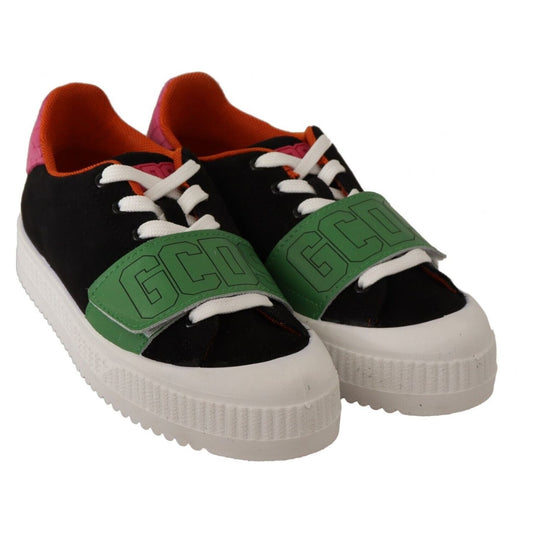 GCDS Multicolor Suede Low Top Lace Up Women Sneakers Shoes LA9543 - 38