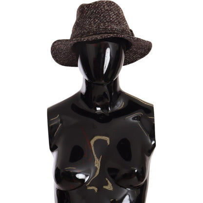 Dolce & Gabbana Gray Melange Blended Textured Tweed Hat