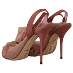 Dolce & Gabbana Elegant Pink Ankle Strap Heels Sandals Dolce & Gabbana Sienna