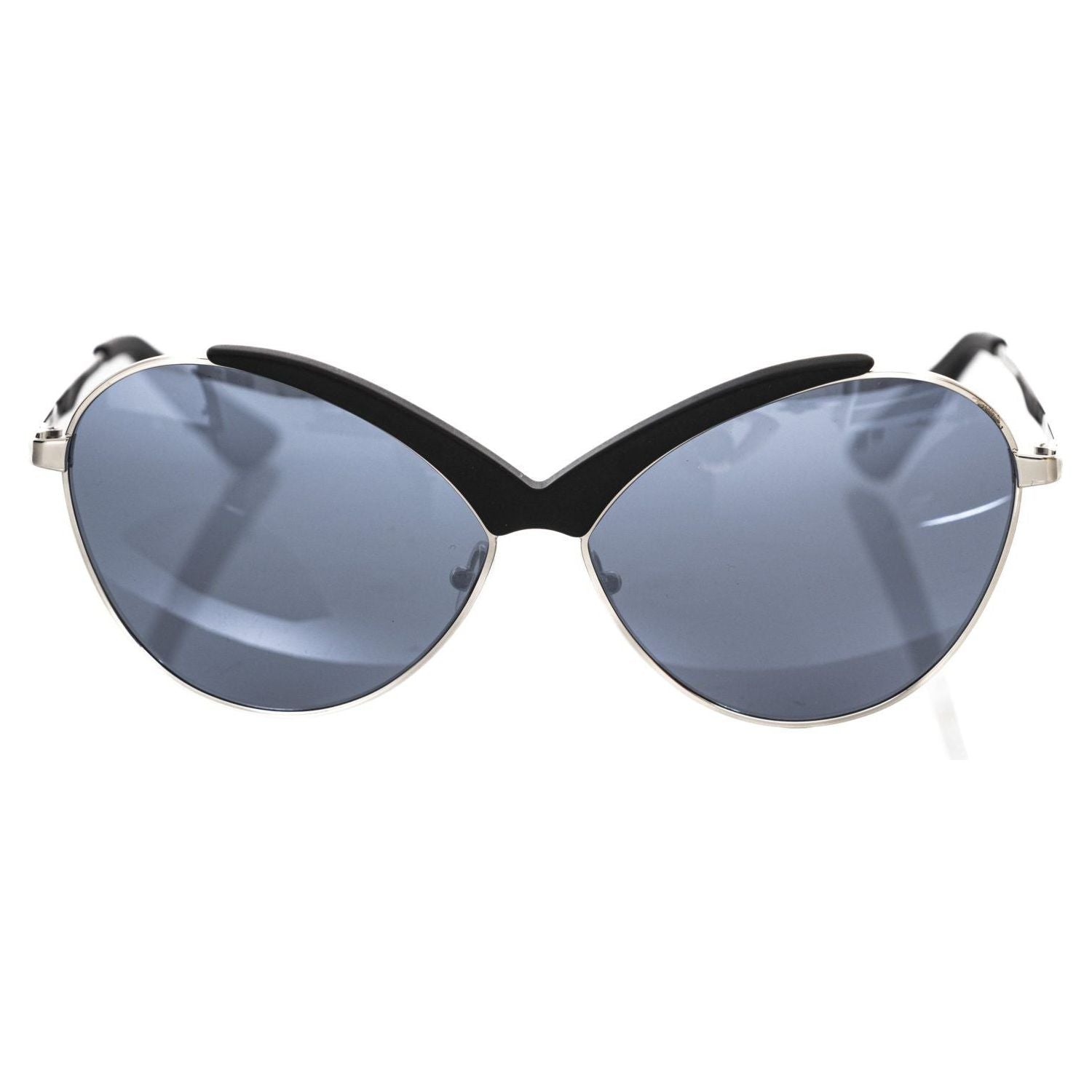 Frankie Morello Black Metallic Fibre Sunglass