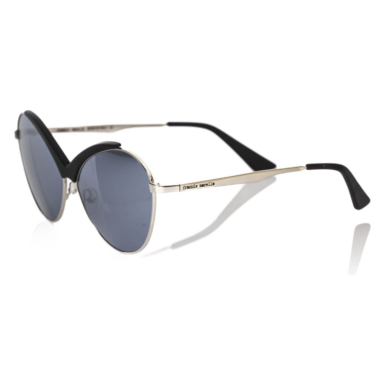 Frankie Morello Black Metallic Fibre Sunglass