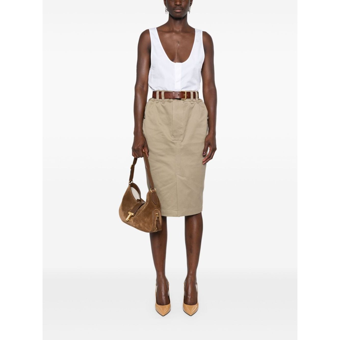 Saint Laurent semi-sheer Henley Tank Top