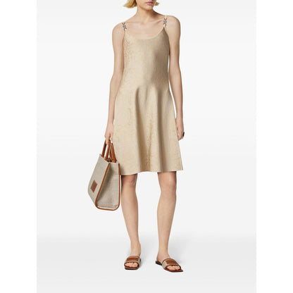 Versace Barocco jacquard flared mini dress Dresses