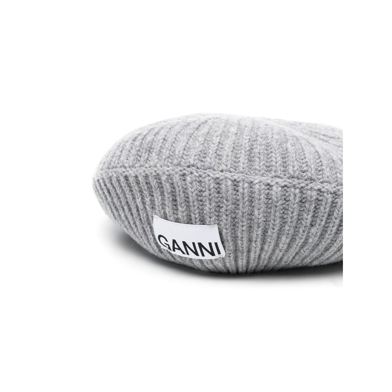 Ganni Ribbed wool hat